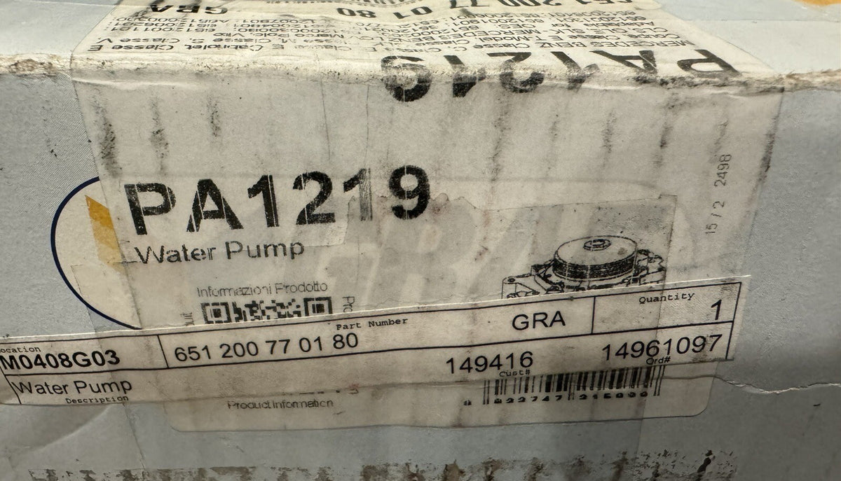Graf PA1219 Water Pump NEW IN BOX! FREE SHIPPING!