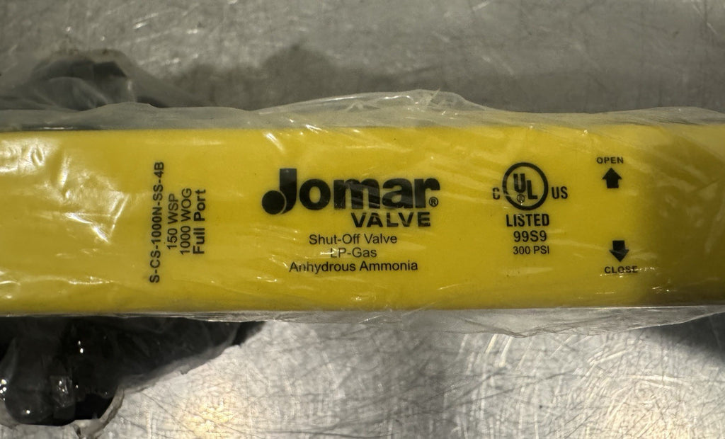 Jomar S-CS-1000N-SS-4B Steel 2” Ball Valve Socket Weld 1000 WOG NEW!
