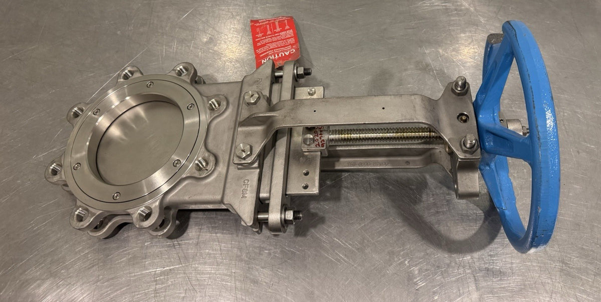 FNW 2020TU 6" Slide Gate Knife Valve CF8M Body 316 Gate RTFE Seat PTFE Packing