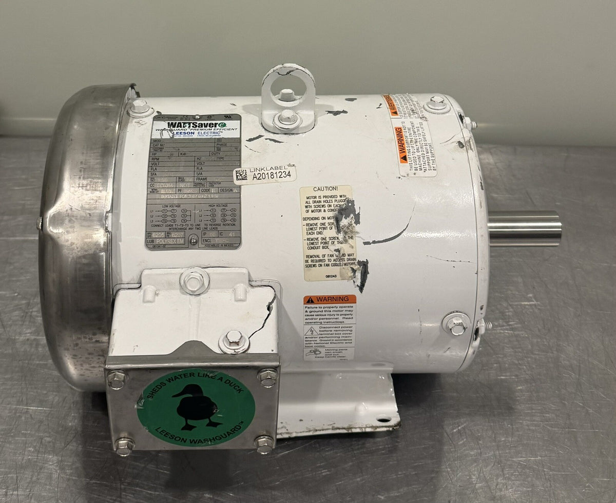 Leeson 132202.00 Washdown Motor 5HP 230/190V C184T34WB5A NEW! FREE SHIPPING!