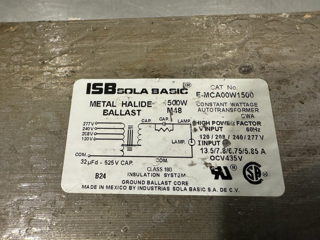 ISB Sola Basic E-MCA00W1500 Metal Halide Ballast NEW! FREE SHIPPING!
