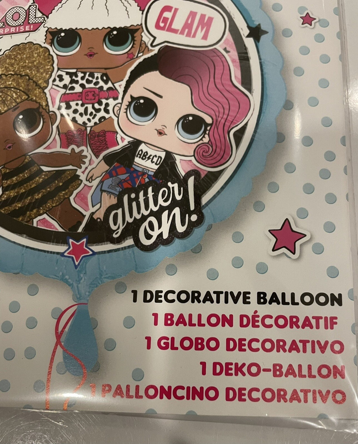 (1) LOL Surprise Glam 17” Foil Balloon Anagram 42787 NEW! FREE SHIPPING!