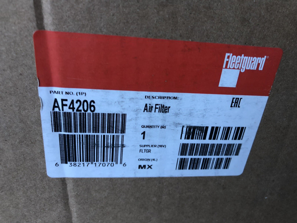 Fleetguard AF4206 Primary Air Filter Cummins NEW IN BOX! FREE SHIPPING!!!