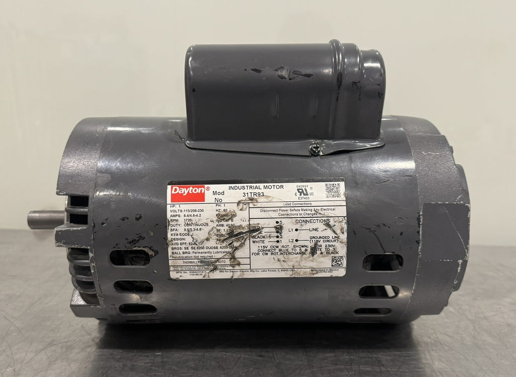 Dayton 31TR93 Motor 1HP 115/208-230V 1PH 1725 RPM NEW! FREE SHIPPING!