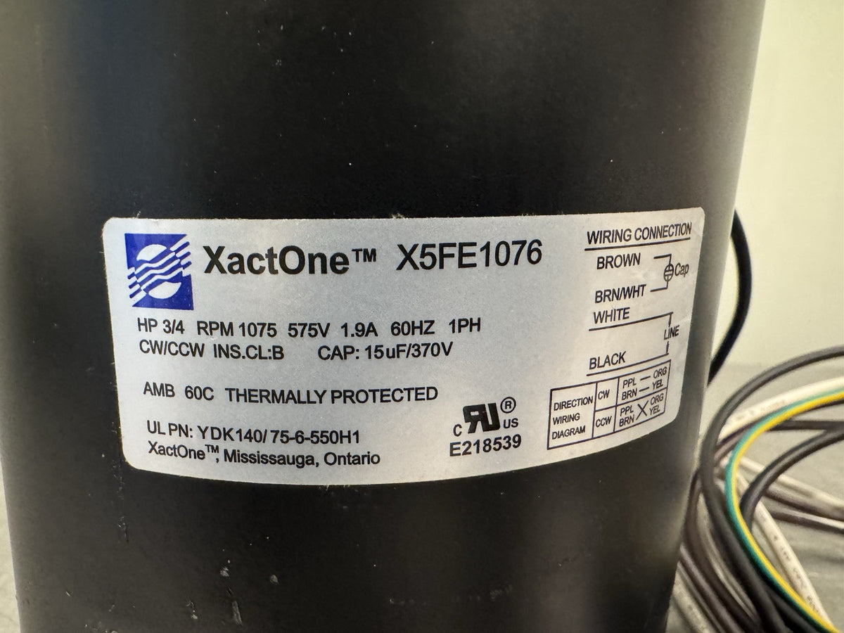 5FE1076 Condenser Motor 3/4HP 1075 RPM XactOne X5FE1076 NEW! FREE SHIPPING!