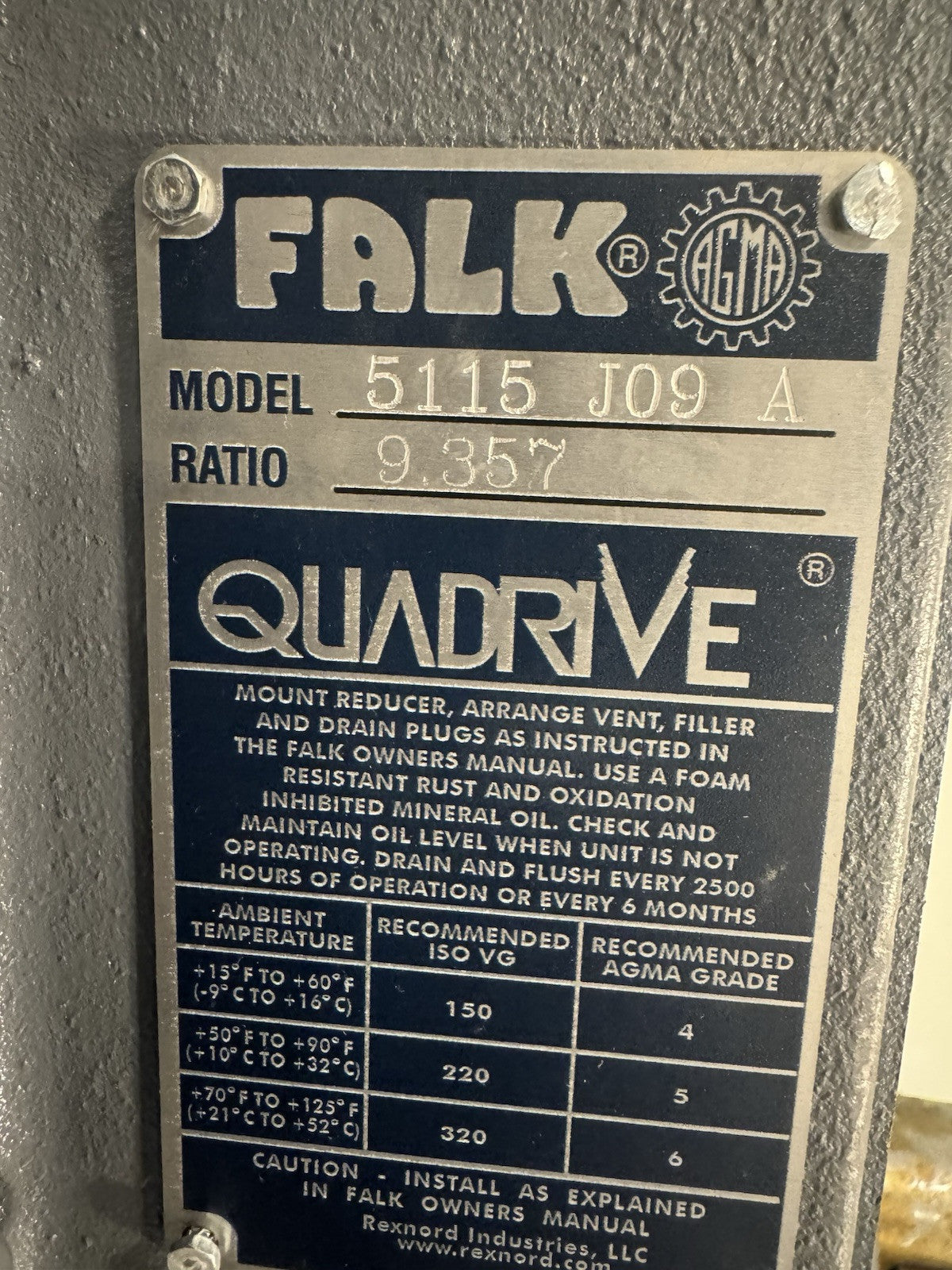 Rexnord 5115J09A QuaDrive Shaft Mounted Helical Drive NEW! FREE SHIPPING!
