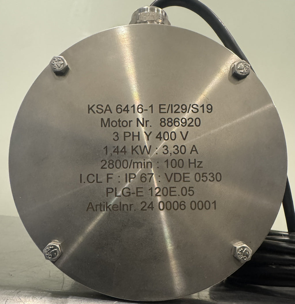 KSA 6416-1 E/I29/S19 PLG-E 120E.05 Servo Motor 886920 NEW! FREE SHIPPING!