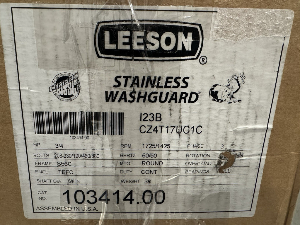 Leeson 103414.00 Motor 3/4 HP 1725/1425 RPM NEW IN BOX! FREE SHIPPING!
