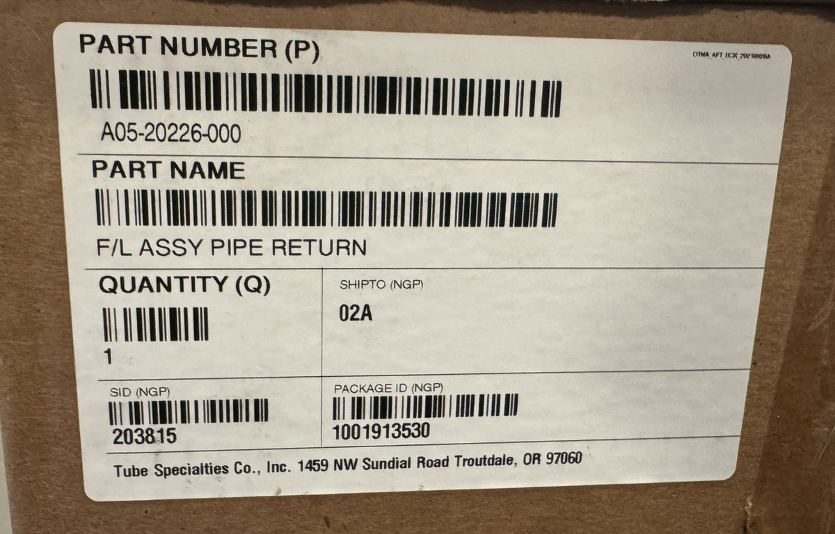Freightliner A05-20226-000 Heater Return Pipe ASSY NEW! FREE SHIPPING!