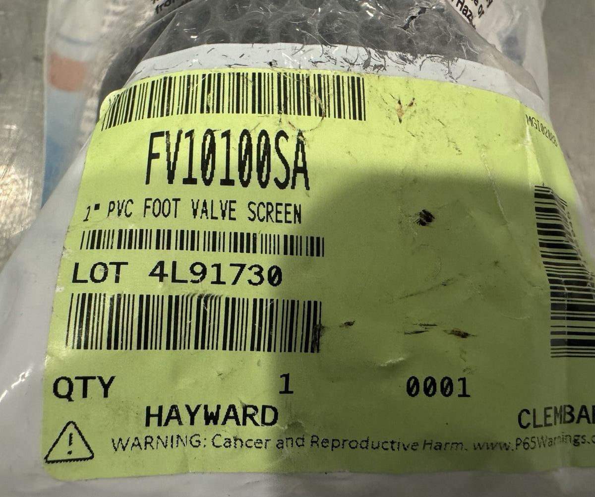 Hayward FV10100SA PVC Foot Valve Screen 1” NEW! FREE SHIPPING!