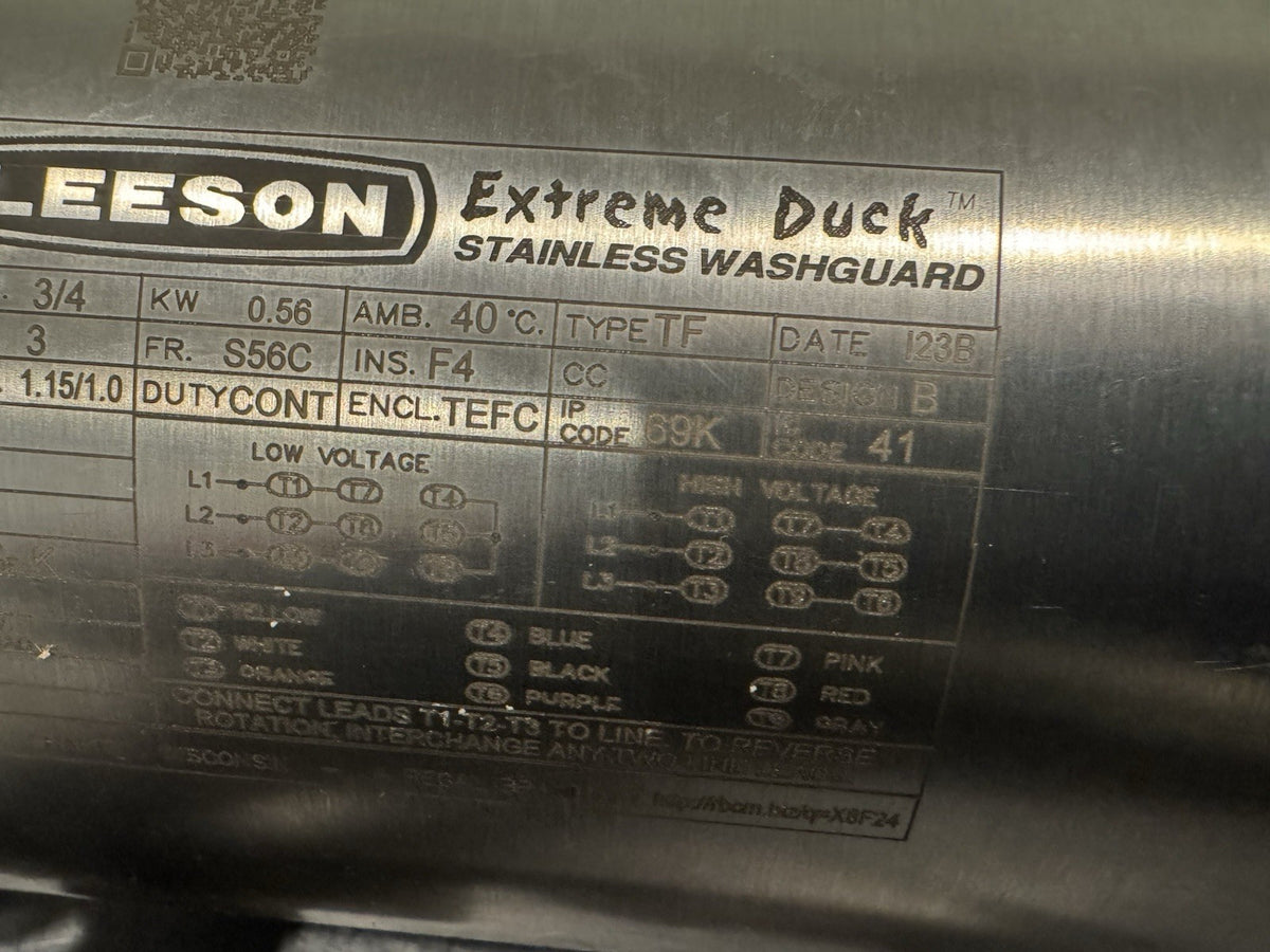 Leeson 103414.00 Motor 3/4 HP 1725/1425 RPM NEW IN BOX! FREE SHIPPING!