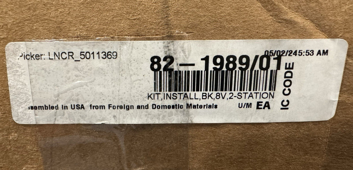 Lancer 82-1989/01 Kit Install BK 8V 2 Station NEW IN BOX! FREE SHIPPING!