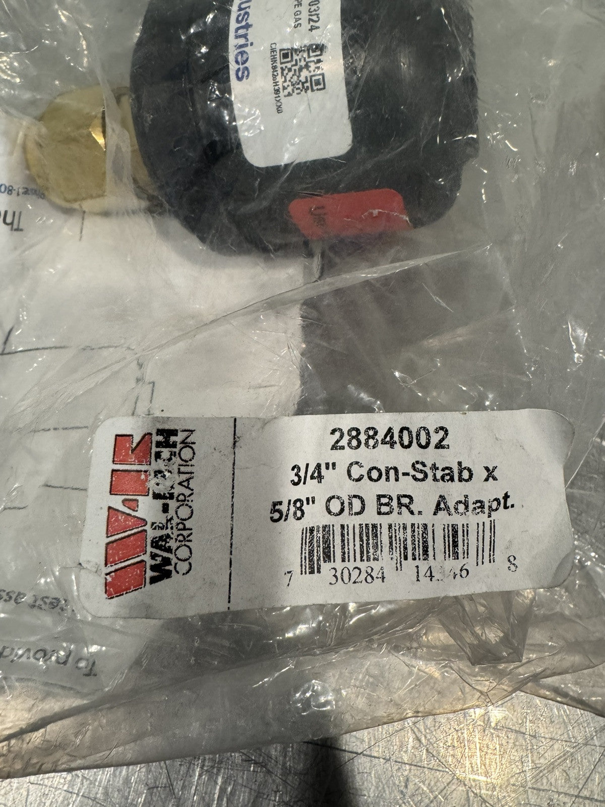 Wal-Rich 2884002 Flare Transition Adapter 3/4” Con-Stab X 5/8” OD NEW SHIPS FREE