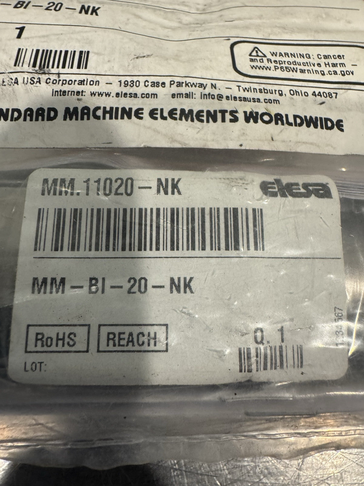 Elesa MM.11020-NK Pneumatic Fastening Clamp NEW! FREE SHIPPING!