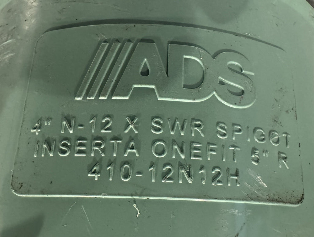 ADS Inserta Tee 4N1210-12FIT 4” N-12 Connection Fitting NEW! FREE SHIPPING!