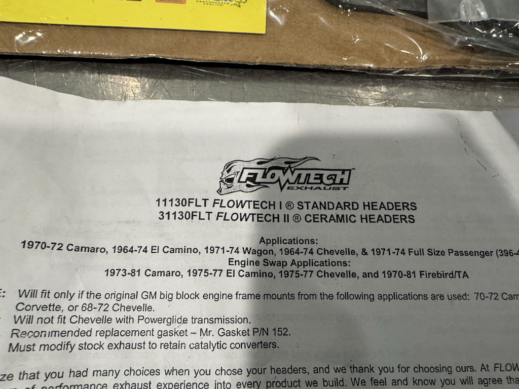 Flowtech 11130FLT Long Tube Header ONLY ONE SIDE NEW! FREE SHIPPING!