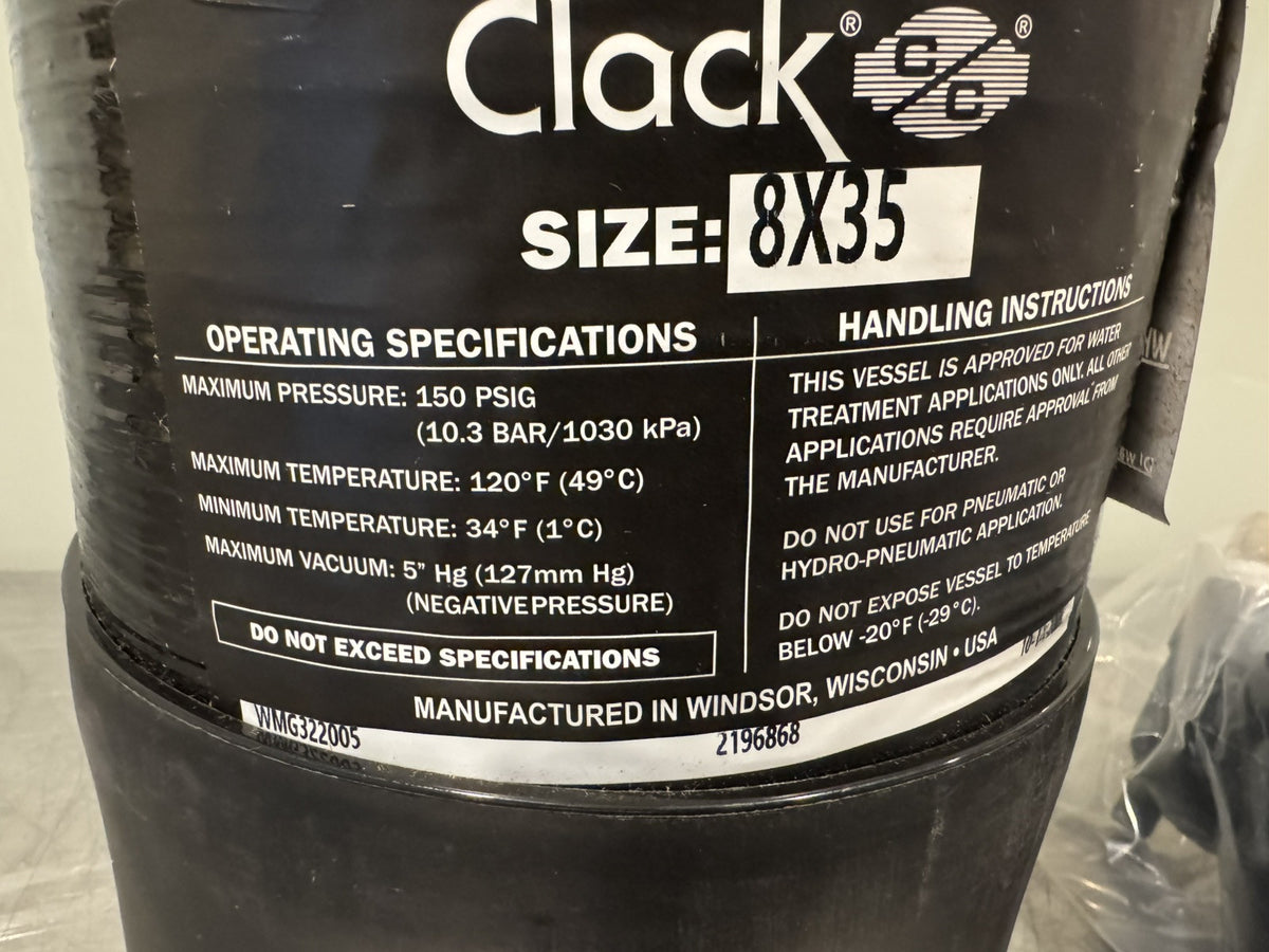 Clack 8X35 Spot-Free Water System Tank Kit NEW! FREE SHIPPING!