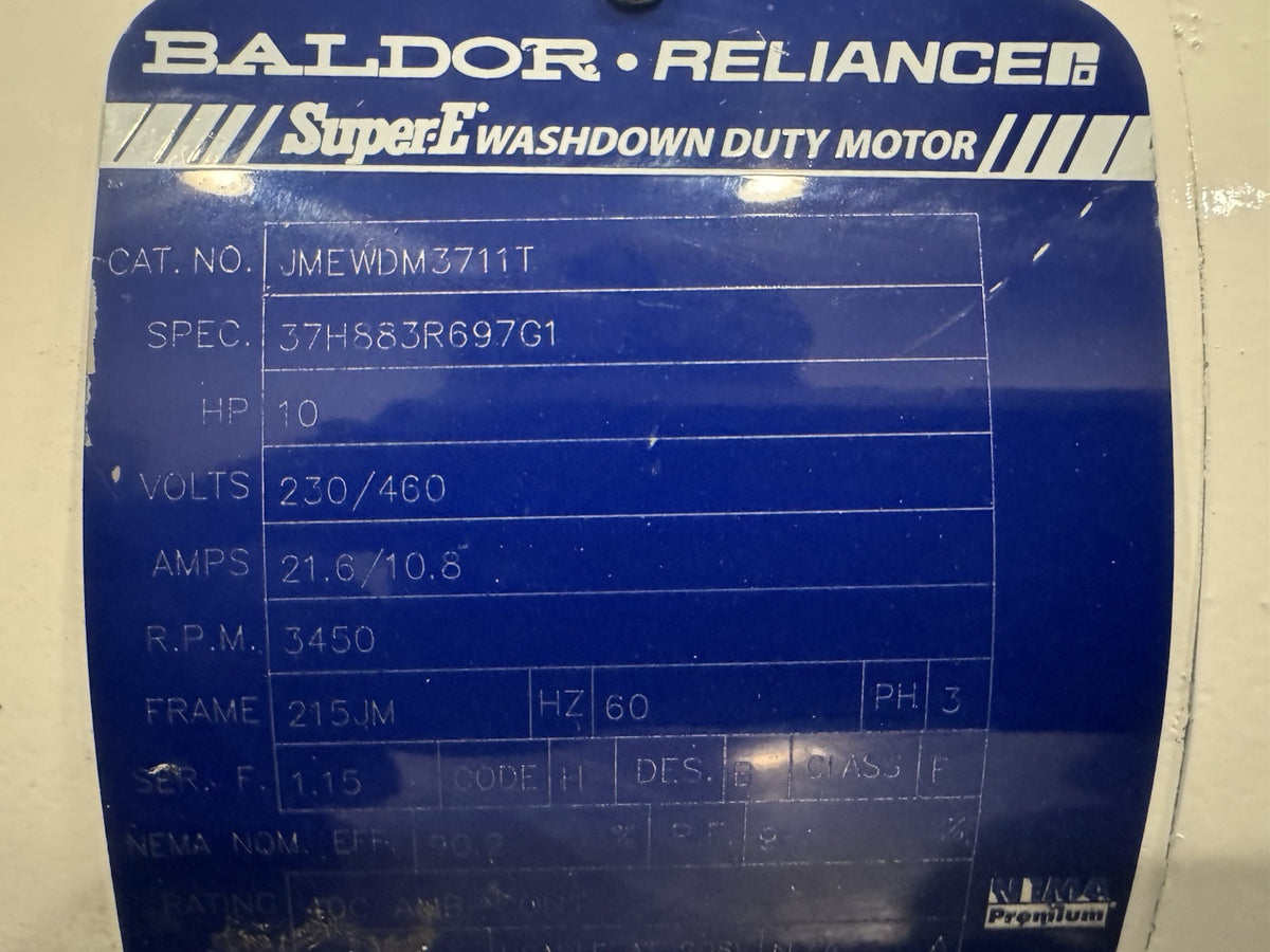 Baldor 37H883R697G1 Pump Motor 10HP 230/460V 3450 RPM JMEWDM3711T NEW SHIPS FREE