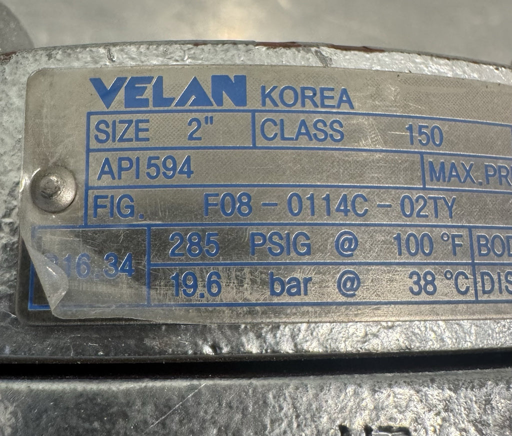 Velan F08-0114C-02TY Swing Check Valve 2” Flanged NEW! FREE SHIPPING!