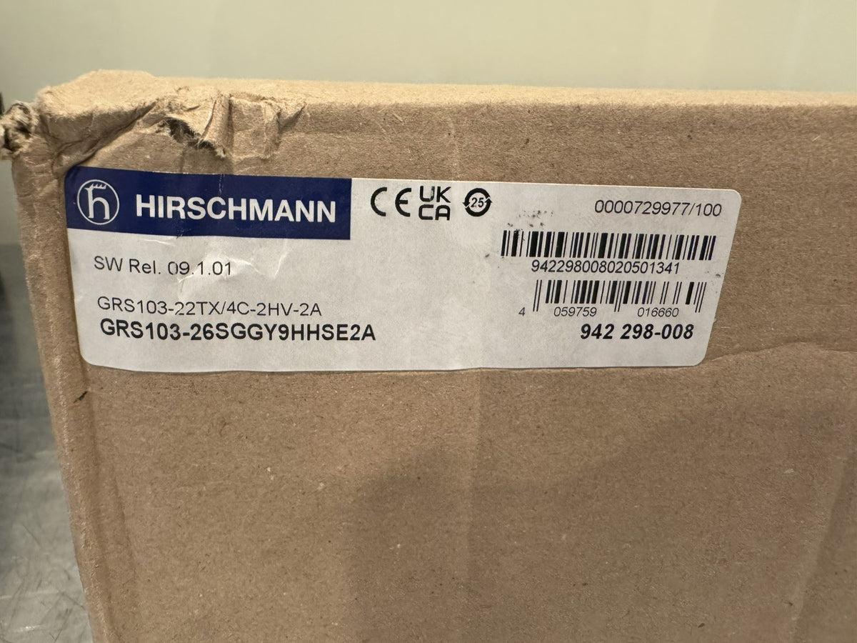 Hirschmann GRS103-22TX/4C-2HV-2A Greyhound Ethernet Switch NEW IN BOX SHIPS FREE