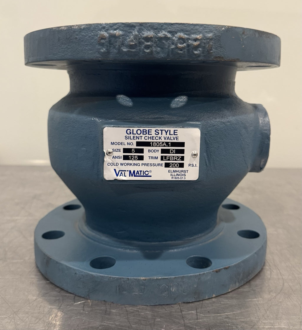 Val-Matic 1805A.1 Silent Check Valve 5” Globe Valve LFBRZ NEW! FREE SHIPPING!