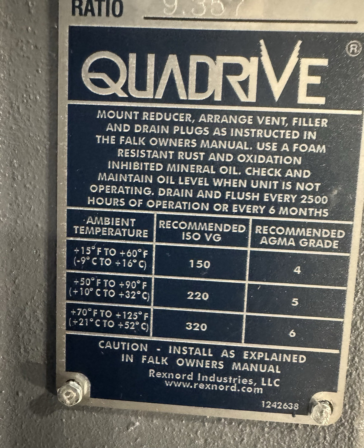 Rexnord 5115J09A QuaDrive Shaft Mounted Helical Drive NEW! FREE SHIPPING!