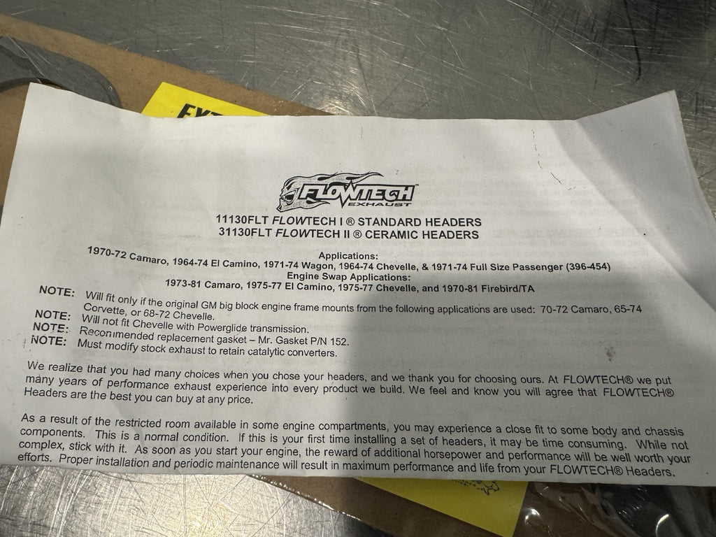 Flowtech 11130FLT Long Tube Header ONLY ONE SIDE NEW! FREE SHIPPING!