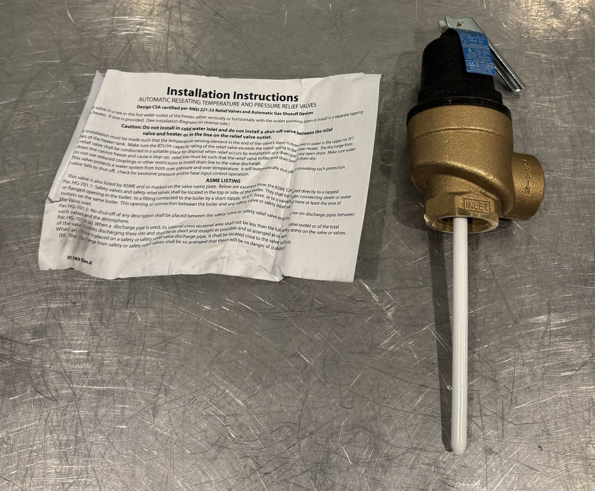Apollo 18C5225150 1” Combo Temp & Pressure Relief Valve 18C522 NEW IN BOX!