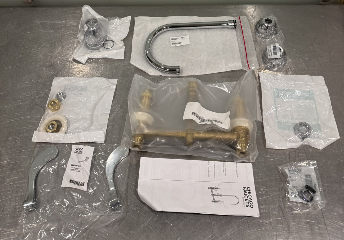 Chicago Faucet 786-E73XKABCP Gooseneck Sink Faucet Chrome NEW IN BOX! SHIPS FREE