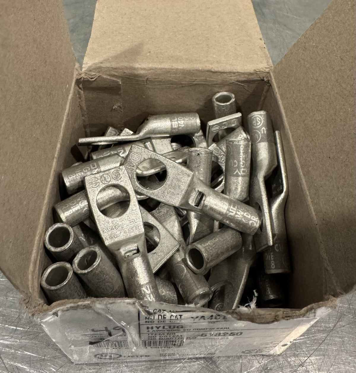 Burndy YA4CL4BOX Hylug 4 AWG CU Compression 518250 PACK OF 49 NEW IN BOX!