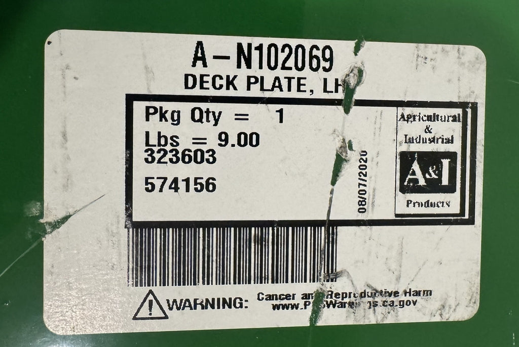A&I N102069 John Deere Corn Head Deck Plate NEW! FREE SHIPPING!