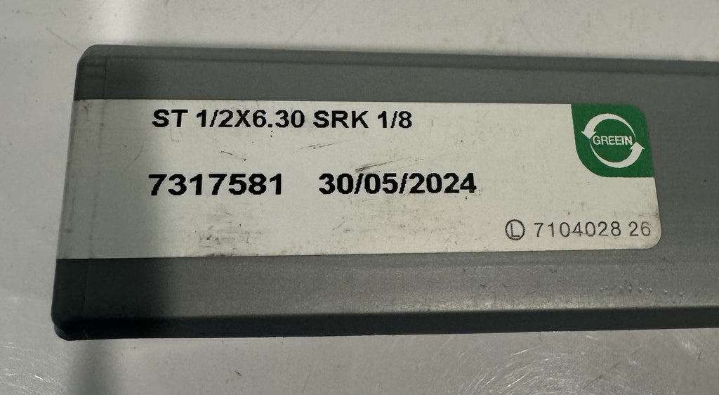 Iscar 4505252 Shrink-Fit Tool Holder & Adapter ST 1/2X6.30 SRK 1/8 NEW!