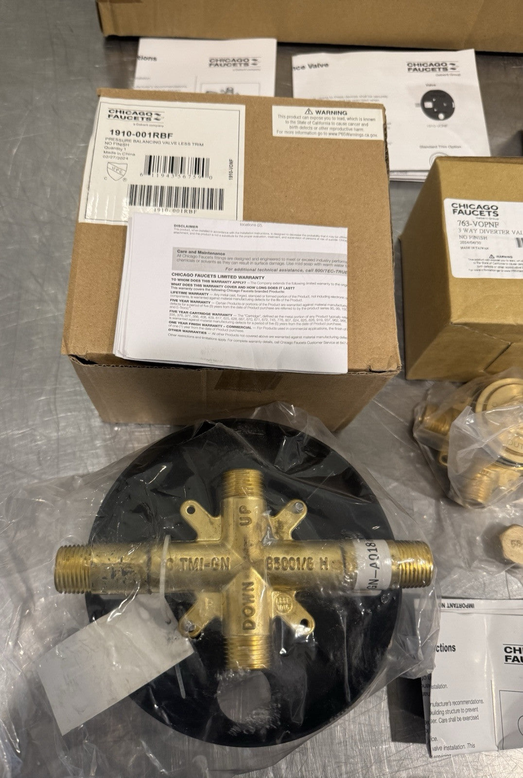 Chicago Faucets Pressure Balancing Shower Trim W/ Valves Chrome NEW! SHIPS FREE!