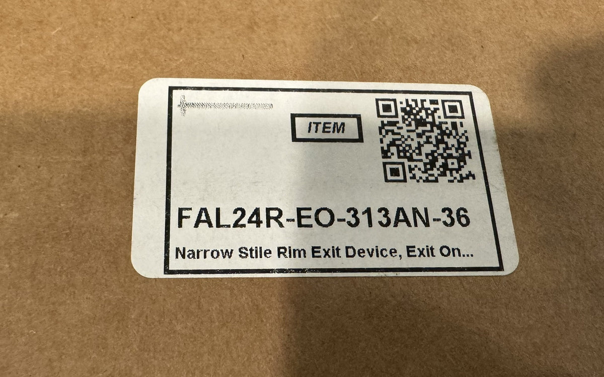 Falcon FAL24R-EO-313AN-36 Narrow Stile Rim Exit Device NEW IN BOX! FREE SHIPPING