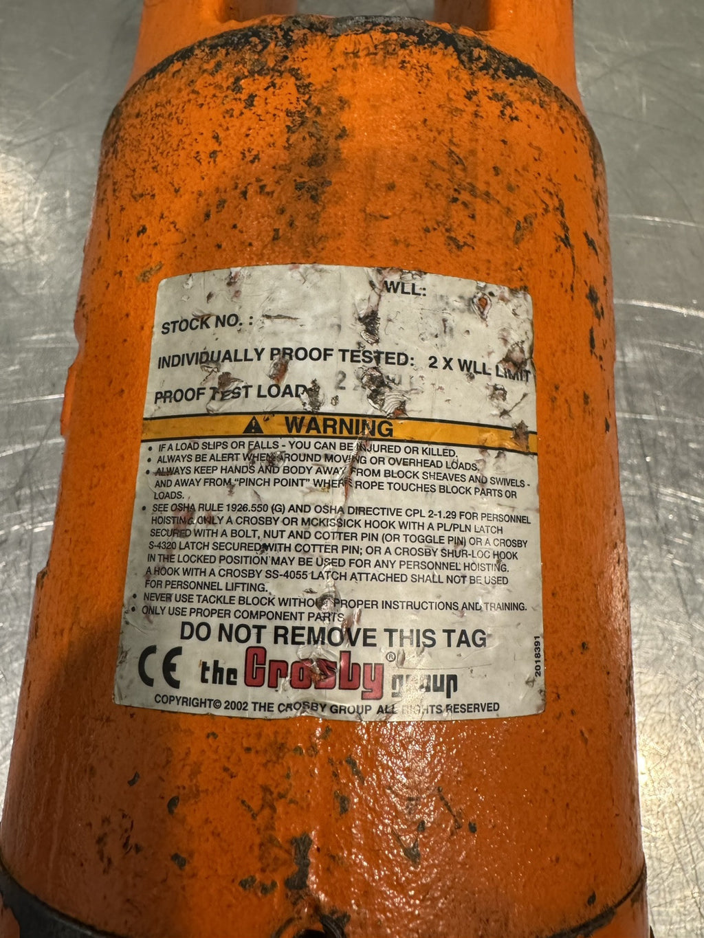 Crosby WLL Tapered Bearing 10 Ton Eye Swivel 230556 NEW! FREE SHIPPING!