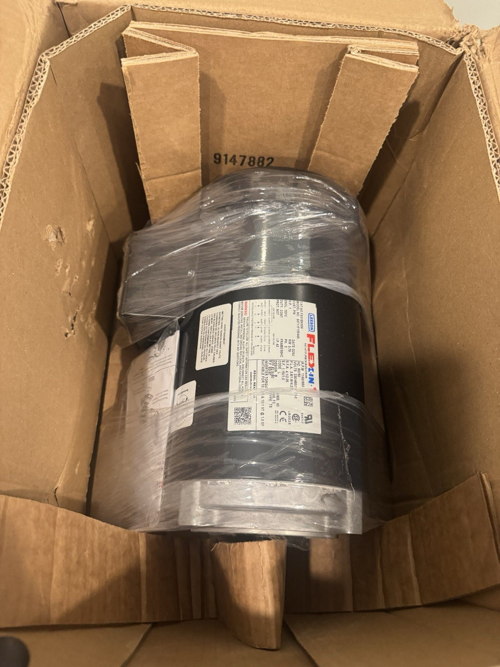 Leeson FX01BK006 Motor 1HP 1140/950 RPM 3PH NEW IN BOX! FREE SHIPPING!