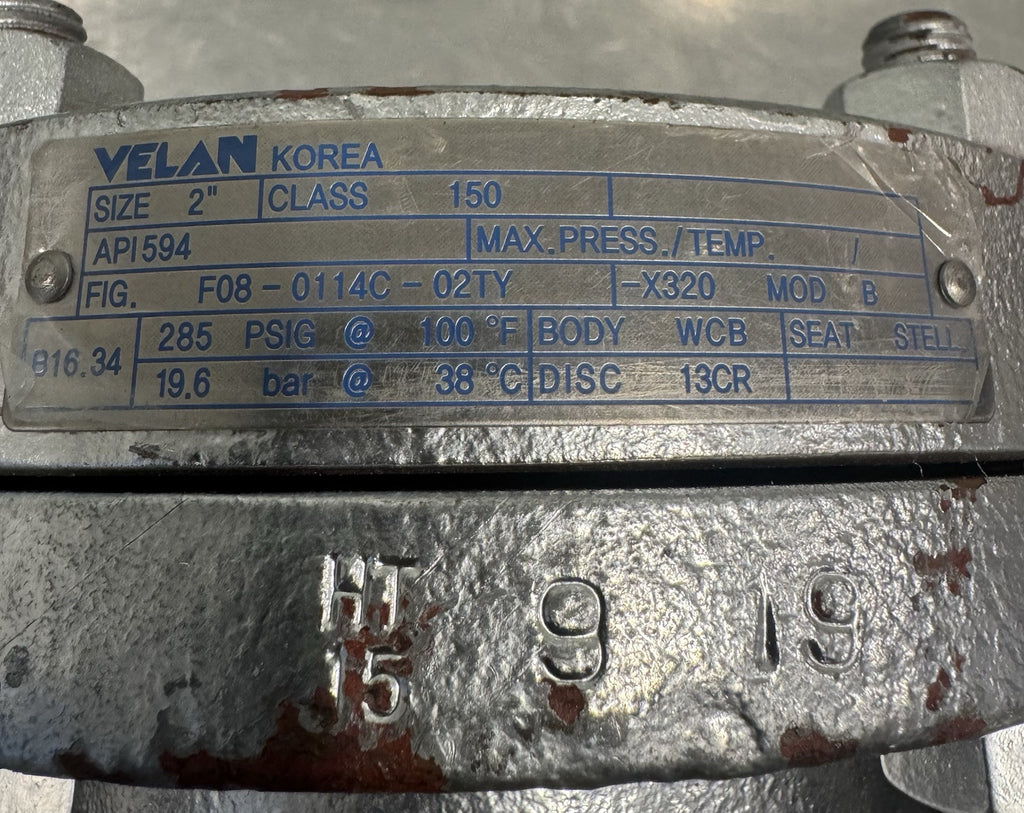 Velan F08-0114C-02TY Swing Check Valve 2” Flanged NEW! FREE SHIPPING!