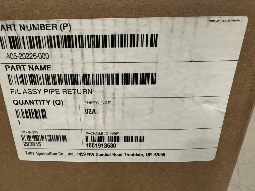 Freightliner A05-20226-000 Heater Return Pipe ASSY NEW! FREE SHIPPING!
