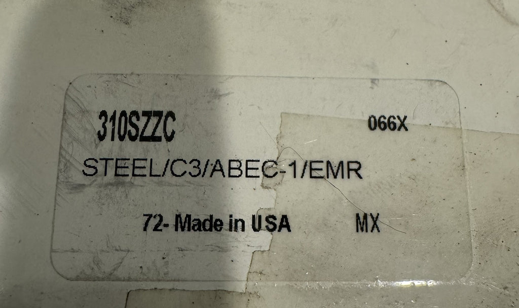 MRC 310SZZC Bearing Cartridge Type STEEL/C3/ABEC-1/EMR NEW IN BOX! FREE SHIPPING